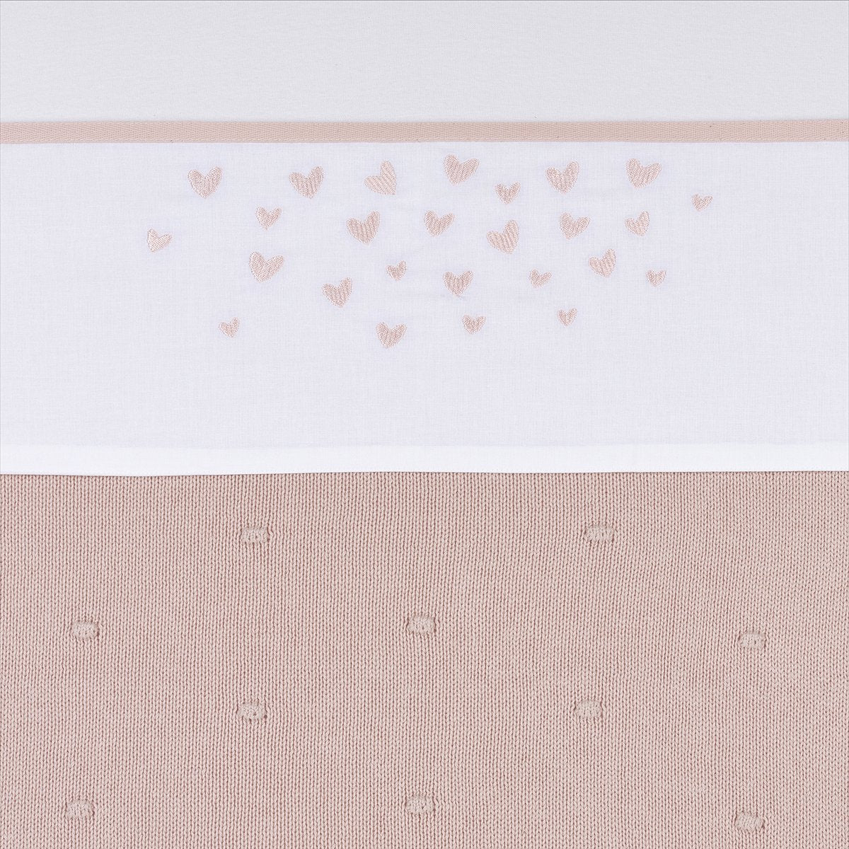 Meyco Babyherzen-Bettlaken – Zartrosa – 100 x 150 cm – 0,3 Tog