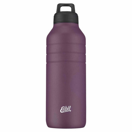 Esbit Majoris Trinkflasche – 1 Liter – Lila – Trinkflasche aus Edelstahl – Schlaufenverschluss
