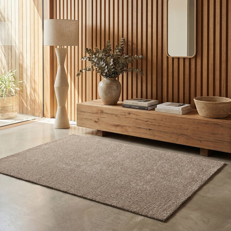Sunday rugs – lush – vloerkleed – 200x290cm – bruin – laagpool – slip resistance – woonkamer slaapkamer – extra zacht – wasbaar droogkast 40°c – versnijdbaar op maat