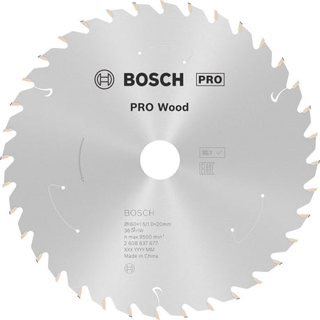 Bosch Pro Wood Akku-Sägeblatt für Kreissägen 160 x 1,5 x 20 mm - ...