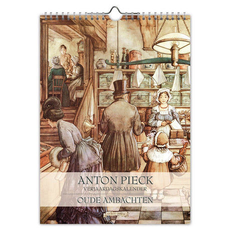 Comello Anton Pieck Geburtstagskalender – altes Kunsthandwerk – 18 x 25 cm