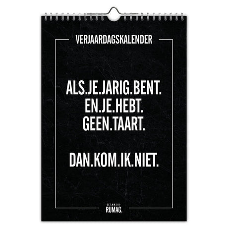 Rumag verjaardagskalender - a4