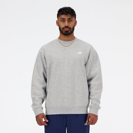 New balance sport essentials fleece crew heren trui - atletic grey s