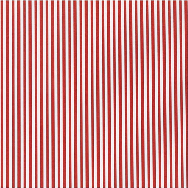 Creativ Company Geschenkpapier, rot weiß, gestreift, B: 50 cm, 80 gr, 5 m 1 Rolle