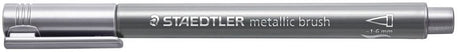 Staedtler - Metallic-Pinselstift - mit Pinselspitze - Silber - Schachtel mit 10 Stück