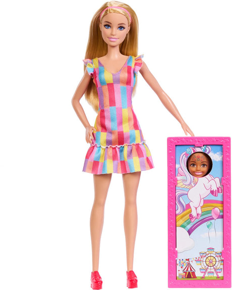 Barbie dag op de kermis speelset met schmink en fotostandaard - 2 poppen