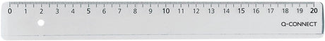 Q-connect Messlatte, transparentes Polystyrol, 20 cm, 20 Stück
