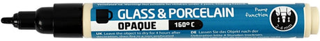 Creativ Company CC Glas- und Porzellanmarker, deckend schwarz