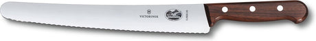 Victorinox gekarteld banketmes met houten handvat - 25,5 cm - dp580 - restaurant - hotel - professioneel