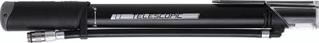 Bbb Cycling Traveller Teleskop-Mini-Fahrradpumpe – kleine Fahrradpumpe mit Manometer – stabil und leistungsstark – schwarz – bmp-53