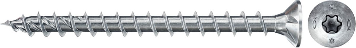 Fischer Spanplattenschraube PowerFast II 4,5x40 TX Senkkopf Vollgewinde blau verzinkt (200)