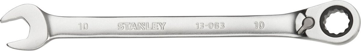 Stanley – umschaltbarer Ringmaulschlüssel Fatmax mit Ratsche 10 mm – Maulschlüssel – Schraubenschlüssel – 1 Stück