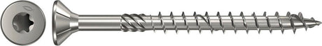 Fischer Spanplattenschraube 5x60mm - Flachkopf - Edelstahl A4 - Teilgewinde - T20 - 40566 (pro 200 Stück)