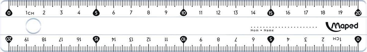 Quantore-Lineal kartiert, klassisch, 20 cm