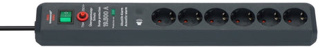Brennerstuhl secure-tec 19500a +Überspannungsschutz 6x Steckdose (anthrazit, 1159540376, für 6 Stecker)