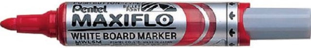 Pentel - Filzstift MWL5m Maxiflo Whiteboard rot 3mm | 12 Stück