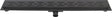 Differnz douchegoot - 7 x 7 x 80cm - met flens - rvs zwart