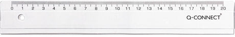 Q-connect meetlat | plastic | in etui | 20 cm