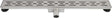 Differnz douchegoot - zonder flens rvs - 7 x 7 x 80 cm
