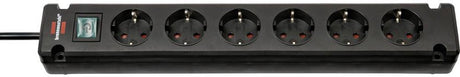 Brennerstuhl Bremounta Steckdosenleiste 6-fach schwarz 3m h05vv-f 3g1,5 | pro 4 - 1150650316