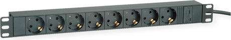 Roline 19 Steckdose 8-fach, C14-Stecker, schwarz, 2 m