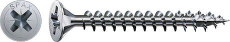 Spax Universalschraube, 5 x 40 mm, 360 Stück, Vollgewinde, Senkkopf, Kreuzschlitz Z, 4cut, gelb - 8000000288265