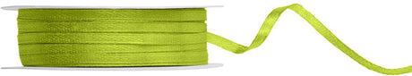 Partydeco 50m satijnen lint, appelgroen, 3 mm breed
