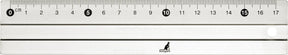 Kangaro liniaal - 17cm - aluminium - met rubber inleg