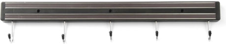 Hendi Messermagnet mit 5 Haken – 2 starke Magnetstreifen – 470 mm – einfache Montage