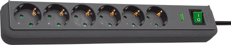 Steckdosenleiste Brennerstuhl Eco-Line BN3318 6 Steckdosen schwarz