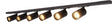 Calex railverlichting - 2 meter - gu10 fitting - 6 spots - opbouwspot - mat zwart - 1 fase