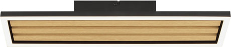 Brilliant Calma – Deckenleuchte – LED 20 W – 2600 lm – 3000 K – 3-stufig dimmbar – schwarzes Holz