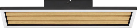 Brilliant Calma – Deckenleuchte – LED 20 W – 2600 lm – 3000 K – 3-stufig dimmbar – schwarzes Holz
