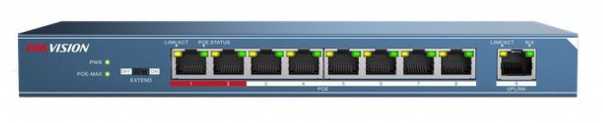 Hikvision ds-3e0109p-e – 9-Port 100 Mbit/s nicht verwalteter PoE-Switch