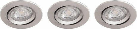 Philips led philips sparkle inbouwspot - 3-lichts - nikkel
