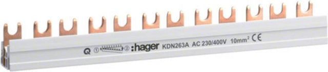 Hager kdn263a kdn263a aansluitblok phase busbar 63 a 1 stuk(s)