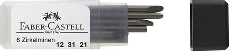 Faber-Castell Faber-Castell Bleistiftminen für Kompass – Tube mit 6 Stück.