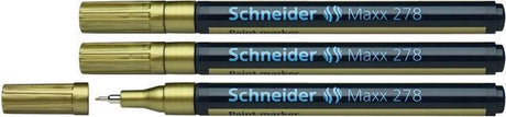 Schneider Schreibgeräte Schneider Paint Marker - Maxx 278 - 0,8 mm - Gold - 3 Stück - S-127853-3