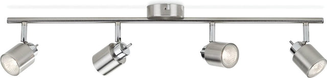 Philips led philips meranti opbouwspot - 4-lichts - nikkel