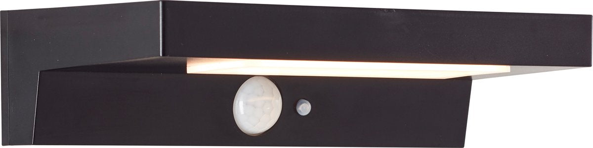 Brilliant Barker – Außenwandleuchte – LED 3 W – Solar – 430 lm – 4000 K – IP44 – Schwarz