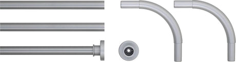 Sealskin Duschvorhangstangen-Set aus mattem Aluminium
