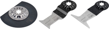 Wolfcraft - 3 delige multitool zaagblad set - starlock - invalzaagbladen voor hout en metaal - 4269000