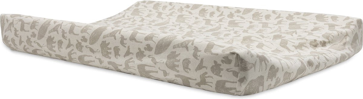 Jollein aankleedkussenhoes jersey 50x70cm animals nougat