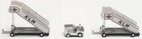 Herpa historische Treppe (2 Stk.) + Traktor (1 Stk.) KLM (nl) 1:200