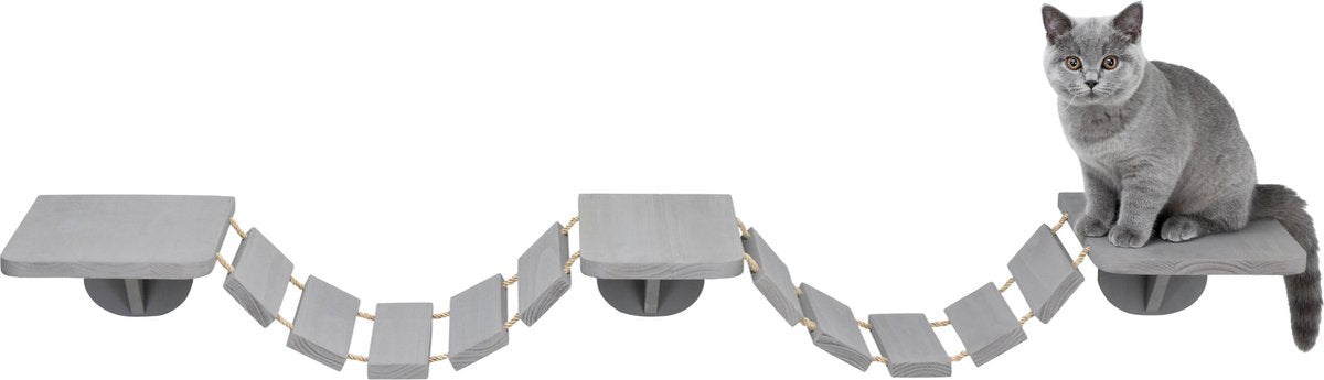 Trixie Kletterleiter Wand – Katzenspielzeug – Taupe – 150 x 30 cm