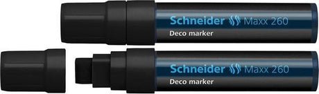 Schneider schrijfwaren schneider krijtmarker - maxx 260 - zwart - 2 stuks - s-126001-2