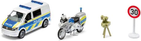 Siku 2562, vw t6 met bmw politie moto, schaal 1:50, metaal kunststof