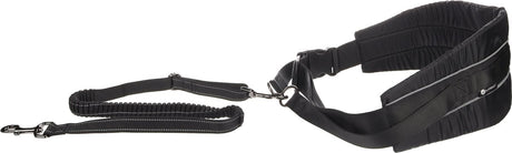 Flamingo Flamingo Hundekabelbaum mit elastischen Gürtel Canicross schwarz