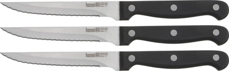 Homey's cooking equip steakmessenset - 3-delig - rvs abs - microkarteling