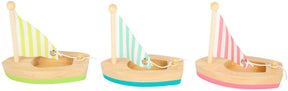 Small Foot - Badespielzeug Segelboote aus Holz, 3er-Set
